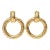 Vintage Chanel Quilted Gold Plated Door Knocker Clip on Earrings, 1980's For Sale