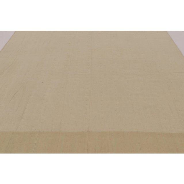 2010s Rug & Kilim’s Contemporary Textural Solid Kilim in Beige and Cream Tones For Sale - Image 5 of 9