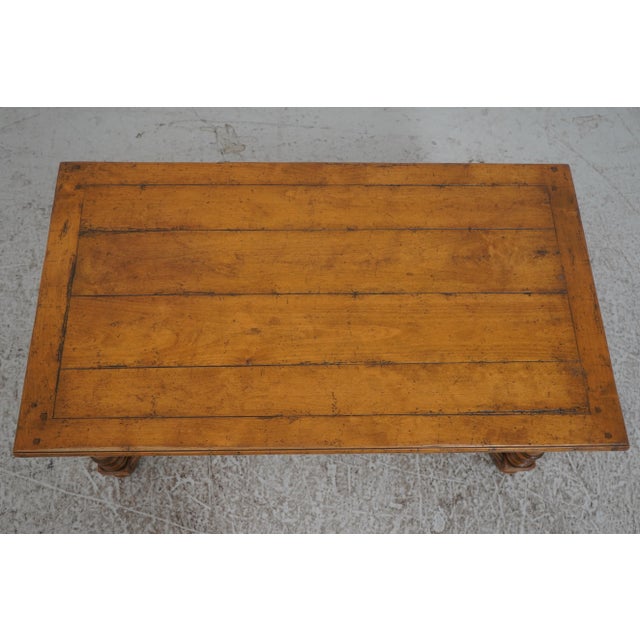 Traditional Guy Chaddock Country Distressed Coffee Cocktail Table For Sale - Image 3 of 13