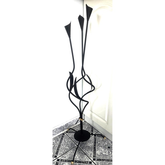 Large Floor Candleholder in Metal, 1950s For Sale - Image 3 of 18