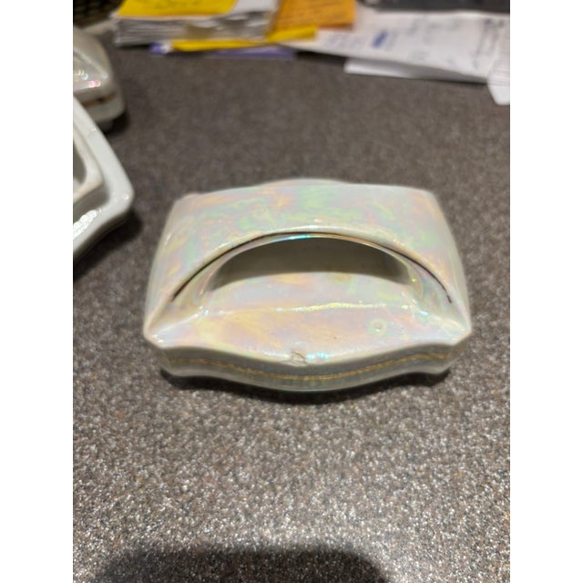 Vintage German Iridescent Lusterware Kitchen Canister Set For Sale - Image 18 of 18