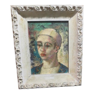 Harold Stephenson Aka Abruzzi MCM Harilquin Painting For Sale