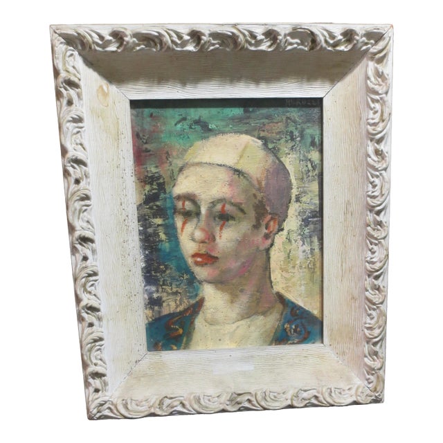 Harold Stephenson Aka Abruzzi MCM Harilquin Painting For Sale