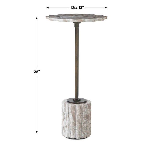 2020s Petal Marble End Table For Sale - Image 5 of 5