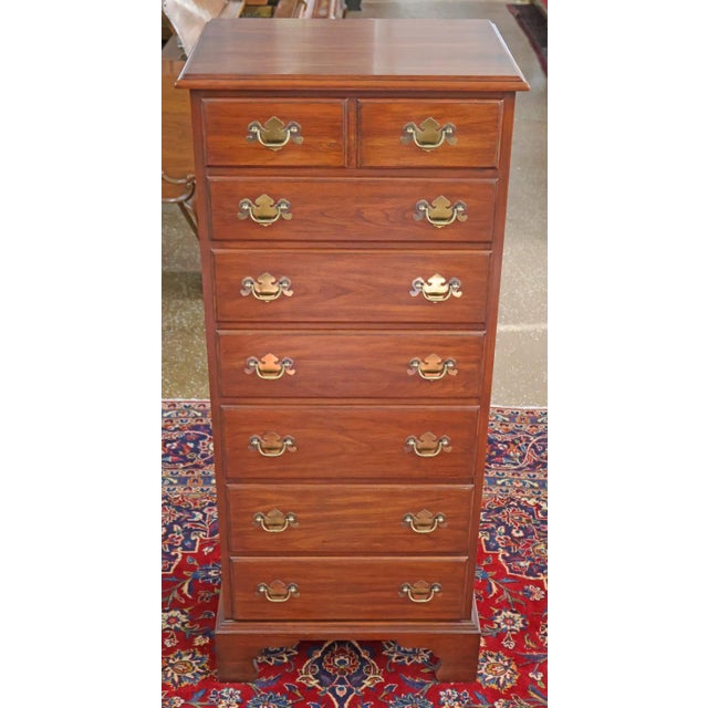 Henkel Harris 1990s Henkel Harris Virginia Galleries Cherry Wood 7 Drawer Lingerie Chest For Sale - Image 4 of 13