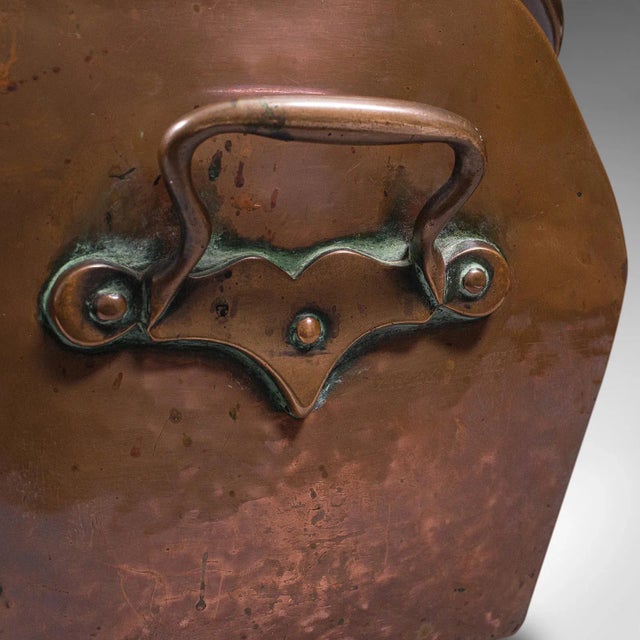 1880s Antique Victorian English Copper Coal Scuttle For Sale - Image 10 of 13
