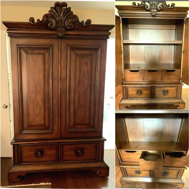 Ralph Lauren Tuscan Armoire Mahogany Locking Geldston by