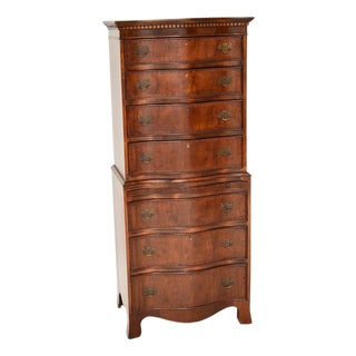 Antique Georgian Style Serpentine Chest of Drawers, 1900 For Sale