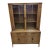 1963 Drexel Meridian Pecan & Walnut China Hutch For Sale