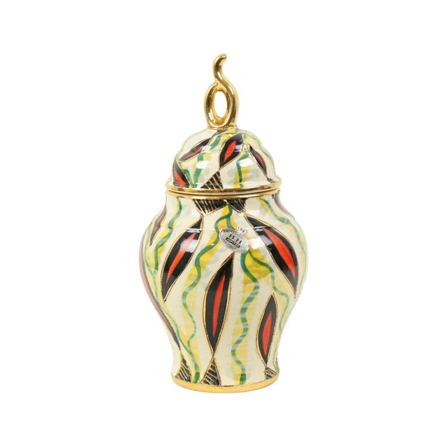 Jupiter Lidded Vase by H. Bequet, 1950s For Sale - Image 14 of 14
