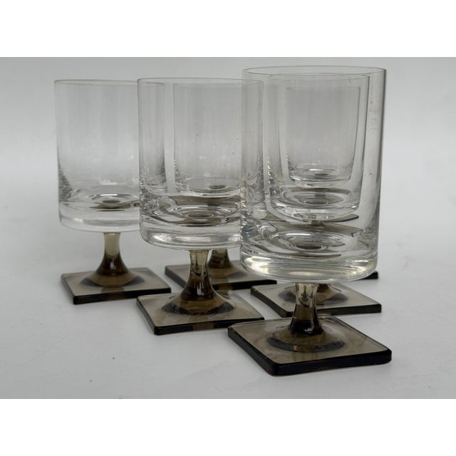 Berlin Smoked Foot Wine Glass by Georg Jensen for Rosenthal Studio Linie, 1960s, Set of 6 For Sale - Image 6 of 7