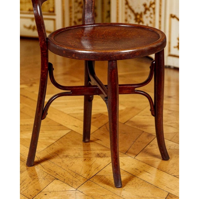 Antique Embossed Bentwood Chairs, 1900, Set of 4 For Sale - Image 3 of 6