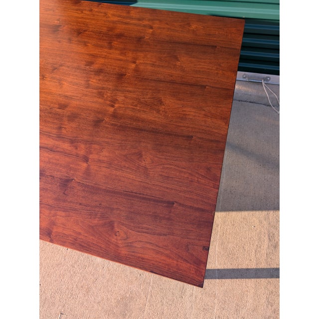 1950s Walnut and Cane Executive Desk by Edward Wormley for Dunbar Furniture For Sale - Image 11 of 17