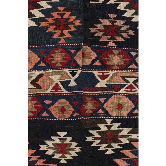 Vintage Shahsavan Persian Kilim in Polychromatic Patterns by Rug & Kilim For Sale In New York - Image 6 of 7