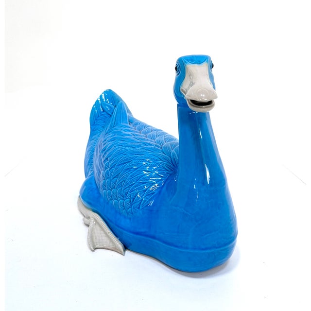 Large Duck Figurine in Chinese Porcelain, 1960s For Sale - Image 12 of 18