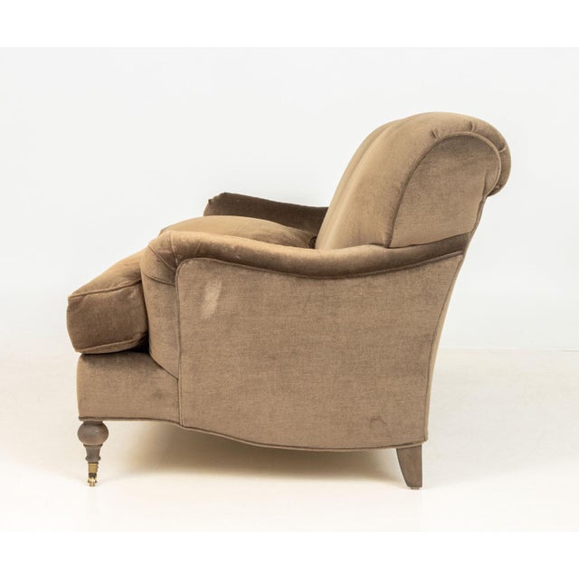 George Smith Style Mocha Brown Upholstered Sofa For Sale In New York - Image 6 of 8