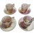 Art Nouveau 1980s Rueven Art Nouveau Demitasse Cups and Saucers Frosted Glass - Set of 6 For Sale - Image 3 of 14
