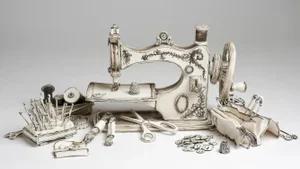 Katharine Morling, Stitched Up Black & White Sculpture Installation, 2025, Porcelain