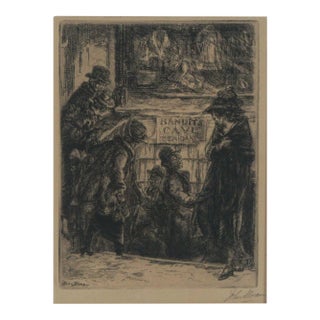 Early 20th Century Social Realism Etching by John Sloan For Sale