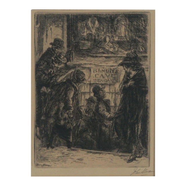 Early 20th Century Social Realism Etching by John Sloan For Sale