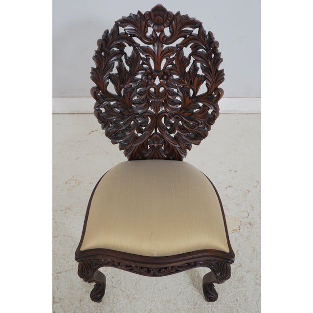 Age: Approx: 30 Years Old Details: Quality Victorian Reproduction Chair Fine Carved Details Solid Mahogany Quality...