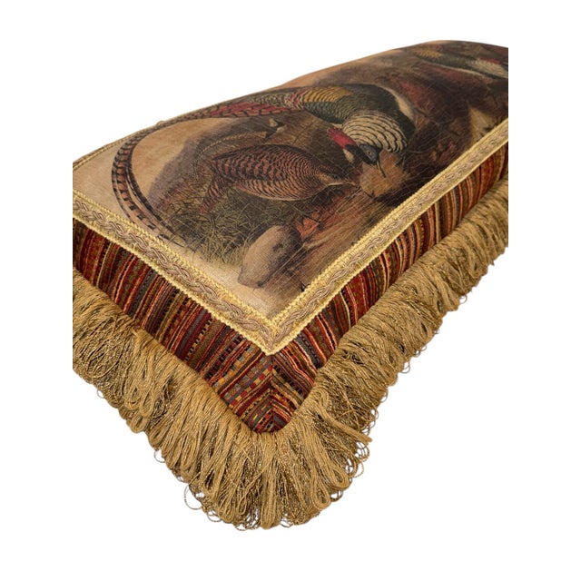 Late 20th Century Three Pulvermacher Designs New York City Decorative Pillow With Fringe Set For Sale - Image 5 of 12