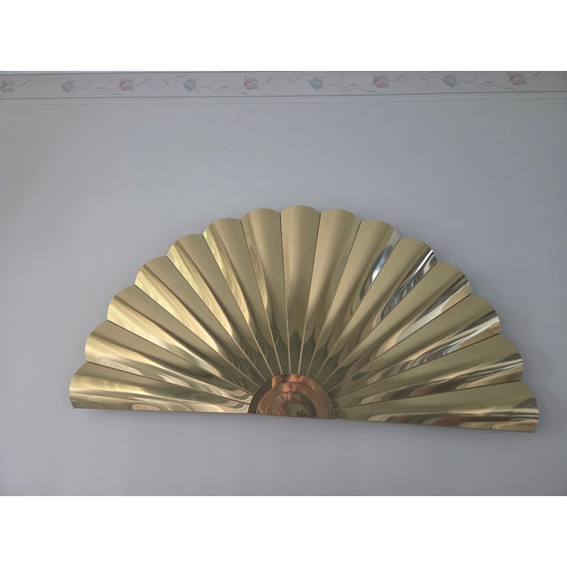 Vintage Curtis Jere Signed Brass Sunrise Wall Sculpture 1989 For Sale - Image 15 of 17