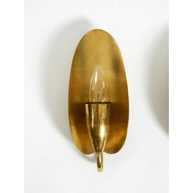 Mid-Century Modern Brass Wall Lamps, 1950s, Set of 2 For Sale - Image 9 of 18