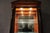 Late 20th Century Ethan Allen Medallion Collection Cherry Wood Glass Curio Cabinet W Black Columns For Sale - Image 17 of 18