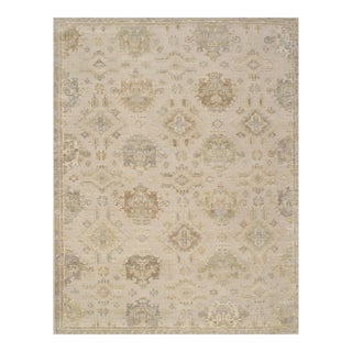 Oushak Wool Beige Area Rug-10' 0'' X 13'11'' For Sale