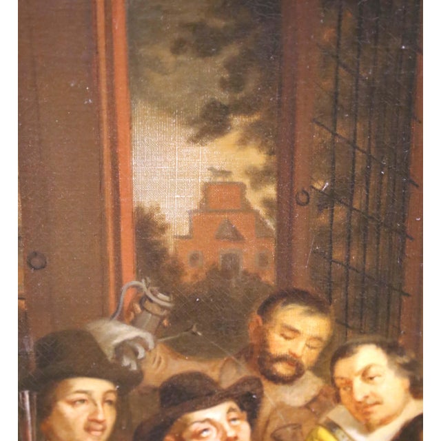 19th Century Dutch School Banquet Scene Oil Painting After Van Der Helst For Sale - Image 13 of 15