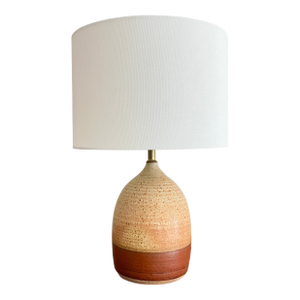 1960s Mid Century Modern Stoneware Art Pottery Teardrop Table Lamp