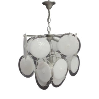 Murano Glass Disk Chandelier, 1970 For Sale