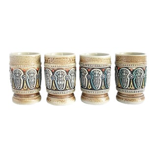 Mid-Century Gerz West German Ceramic Tumblers - Set of 4 For Sale
