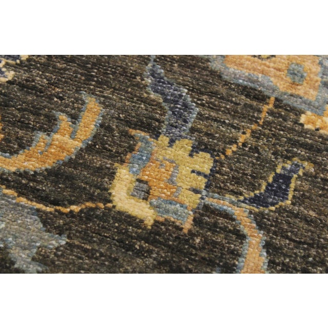 Textile Boho Chic Ziegler Gray/Blue Wool Runner Rug- 4'4'' X 10'3'' For Sale - Image 7 of 10