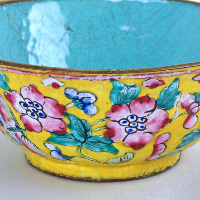 Chinese Yellow Enameled Bowl 1930's For Sale In Phoenix - Image 6 of 9