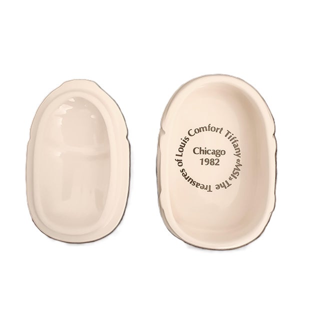 Ceramic 1977 Tiffany and Co. White Scarab Trinket Box For Sale - Image 7 of 9