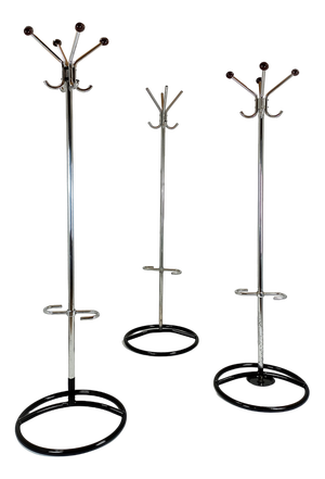 Bauhaus Chrome-Plated Coat Racks, 1930s, Set of 3