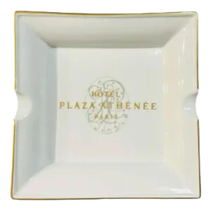 5-Star Hotel Plaza Athénée Paris Ashtray Catchall Dish White Porcelain