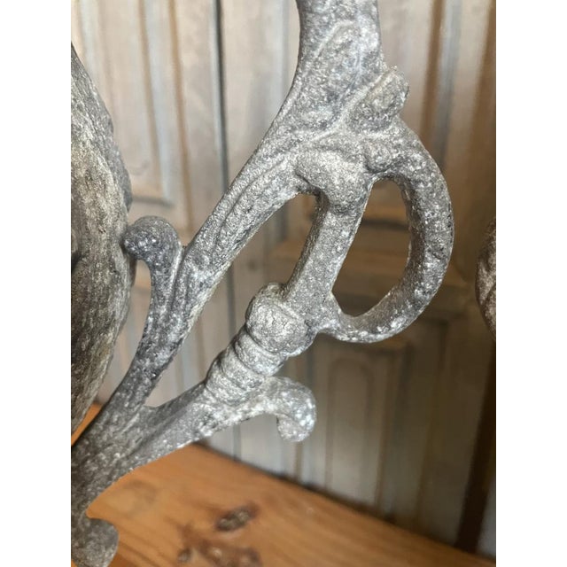 French Aluminum Garden Vases, 1886, Set of 2 For Sale - Image 15 of 18