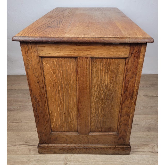 Vintage Pedestal Desk in Oak, 1930s For Sale - Image 16 of 18
