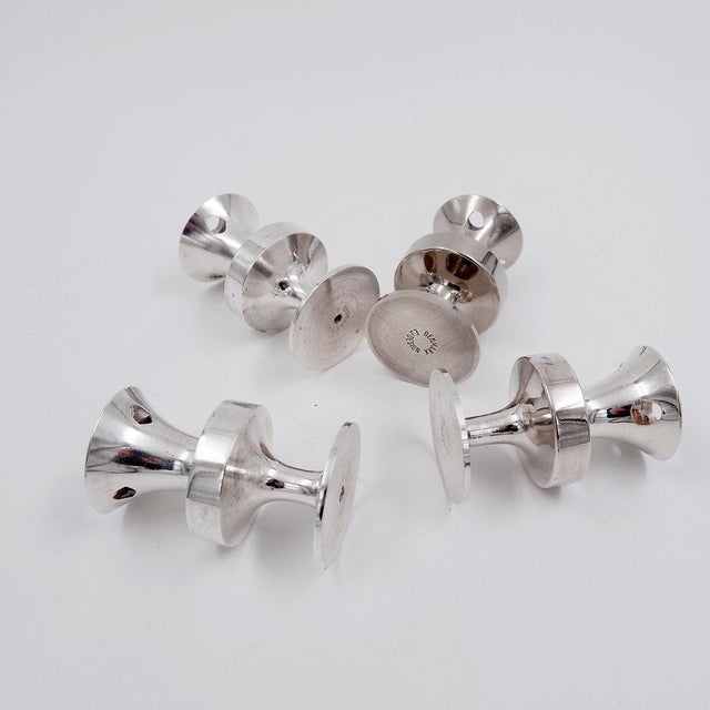 Metal Vintage Candlesticks by Erik Jörgensen, Denmark, 1950s, Set of 4 For Sale - Image 7 of 10