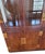 Brown 1980s Henredon Scene One Campaign Oak Breakfront China Cabinet Hutch Display Curio For Sale - Image 8 of 15