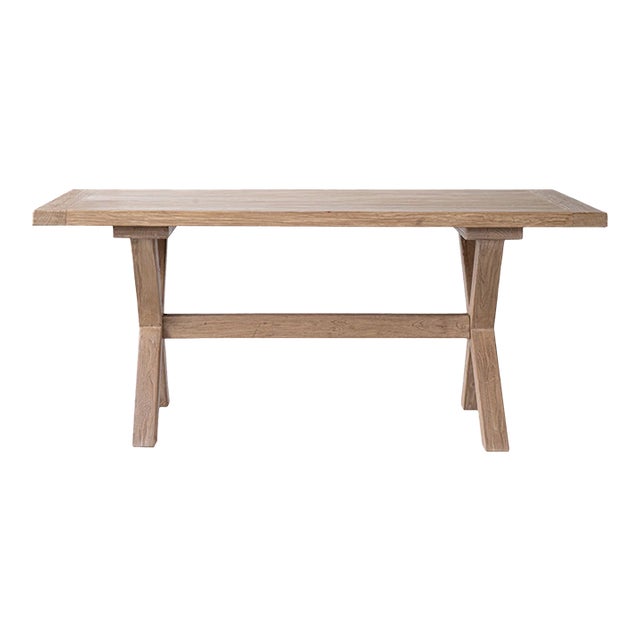 Matthew Izzo Home Taverna Reclaimed Elm Wood Minimalist Rectangular Dining Table For Sale