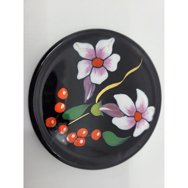 Enamel Trivet and Coasters from Manufacture Des Emaux De Longwy 1798, France, 1970s, Set of 3 For Sale - Image 11 of 12