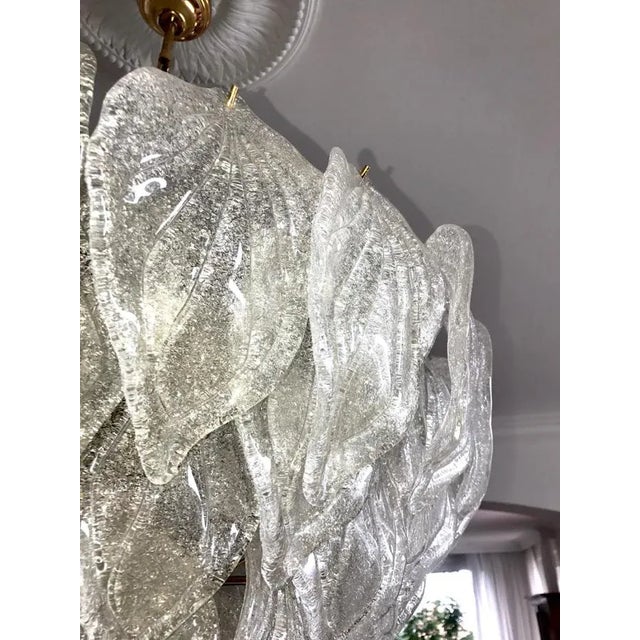 Italian Modern Murano Glass Polar Chandeliers, 1970s, Set of 2 For Sale - Image 11 of 18