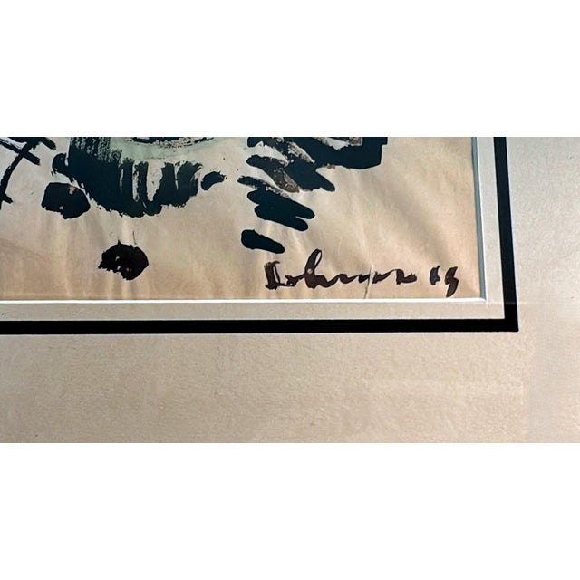 Mid 20th Century Italian Mirrored Frame With an Abstract Design on Textured Paper For Sale - Image 11 of 18