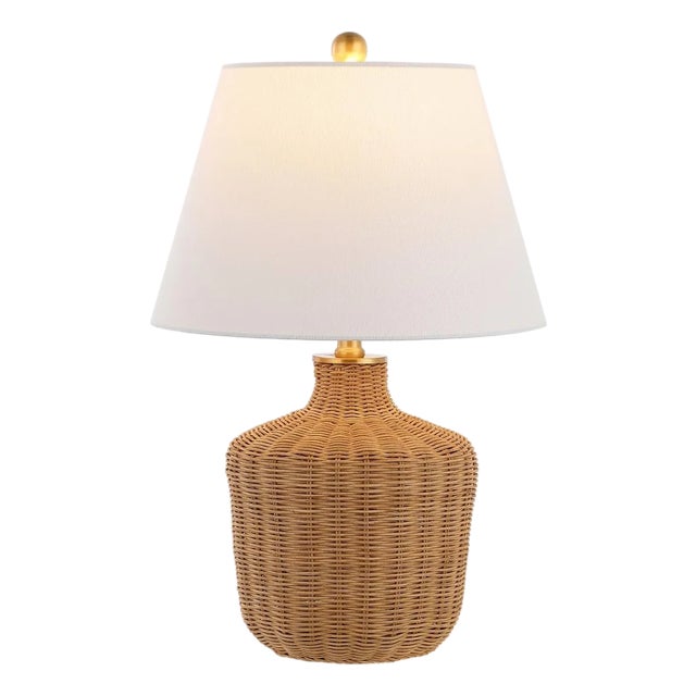 Saolia 22" Rattan Table Lamp in Natural For Sale