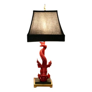 Red Dragon Lamp by Isander Borges For Sale