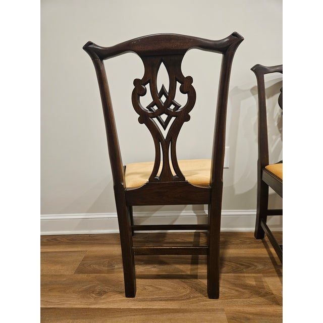 Chippendale Pair of 1970s Henkel-Harris Chippendale Chairs For Sale - Image 3 of 10